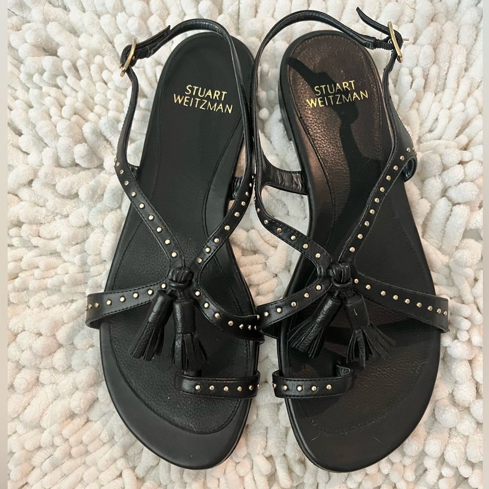 Stuart Weitzman Gold stud sandals